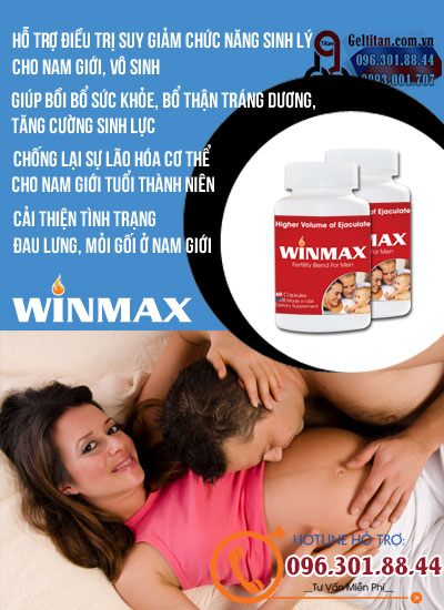 Hỗ trợ điều trị vô sinh nam Winmax For Men