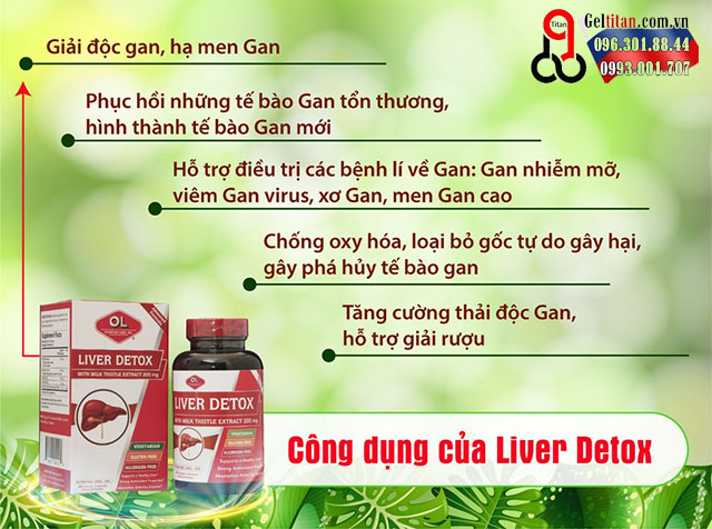 công dụng sản phẩm liver detox
